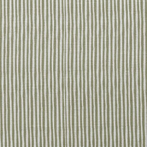 Maisa Moss - Linen curtain fabric, Green stripes