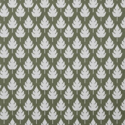Kira Moss - Curtain fabric with Green botanical print