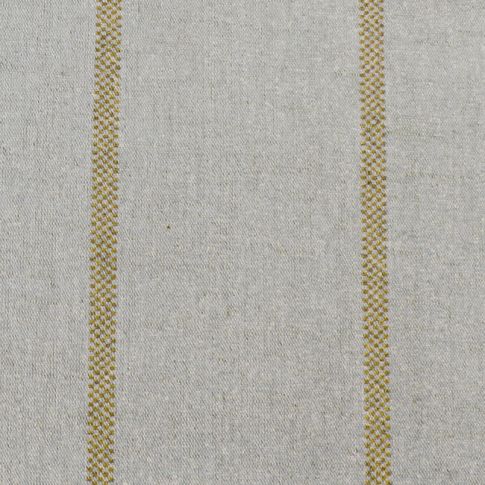 Ronja Mustard - Natural fabric with Yellow stripes