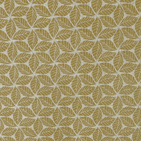 Saana Mustard - Curtain fabric, abstract Yellow geometric pattern