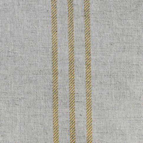 Telma Mustard - Linen Cotton fabric with Yellow stripes