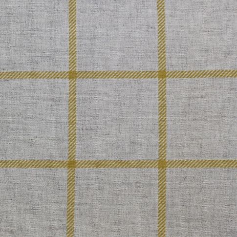 Tove Mustard - Checked fabric with Yellow checks for curtains, roman blinds