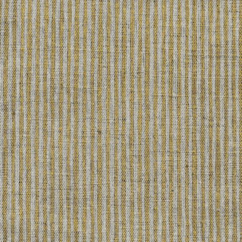 Laila Mustard - Curtain fabric with Yellow stripes