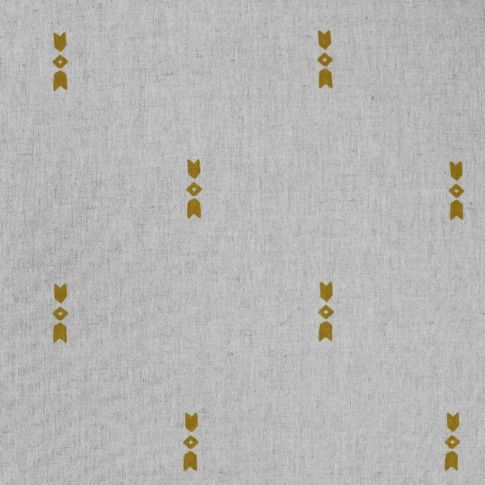 Modena Mustard - Curtain fabric with Yellow abstract print