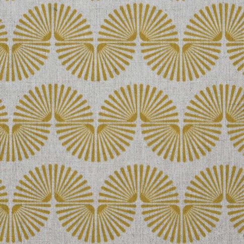 Ofira Mustard - Curtain fabric with Yellow abstract print