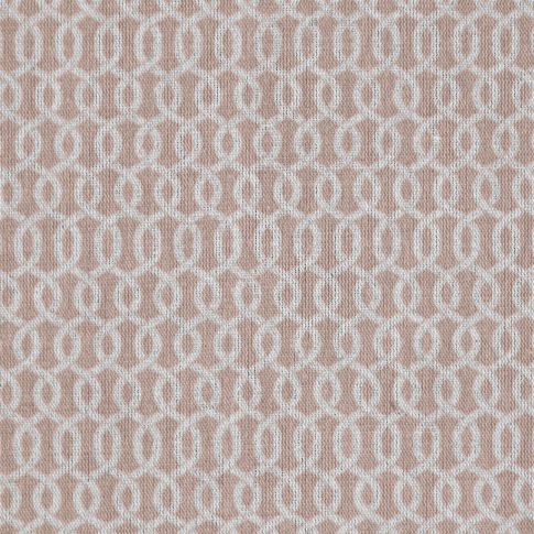 Gisla New Blush - Natural curtain fabric, Pink abstract print