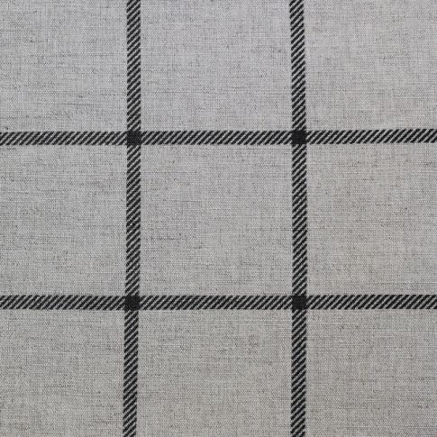 Tove Noir - Checked fabric with Black checks for curtains, roman blinds