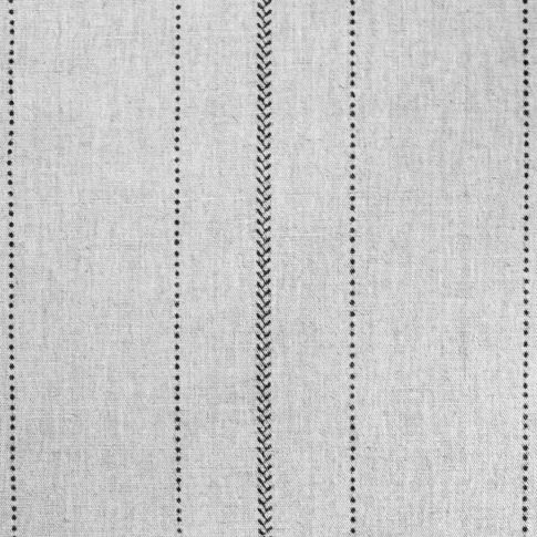 Inari Noir - Curtain fabric with Black striped print