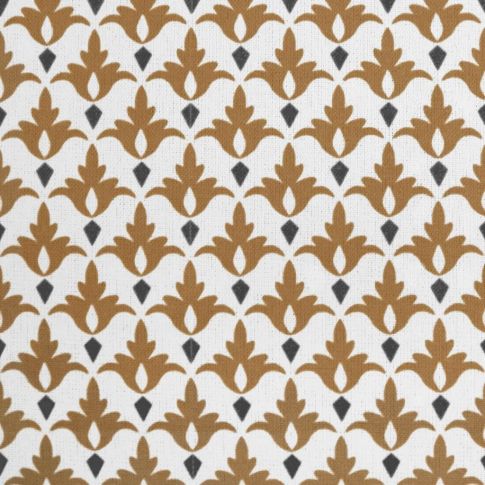 Fiona Ochra - curtain fabric with Brown abstract print