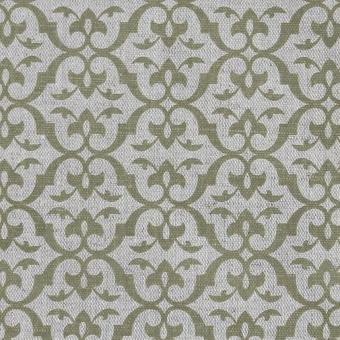 Brita Olive - Curtain fabric printed with Olive Green