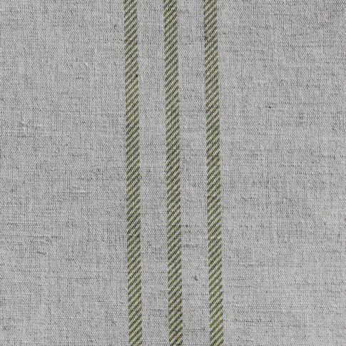 Telma Olive - Curtain fabric with Olive Green stripes
