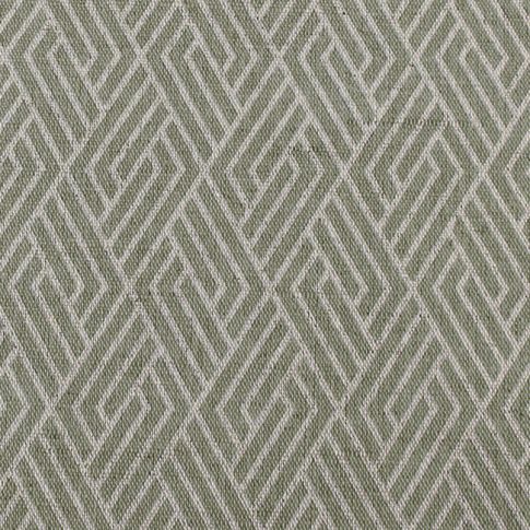 Vera Olive - Natural curtain fabric, Green contemporary print