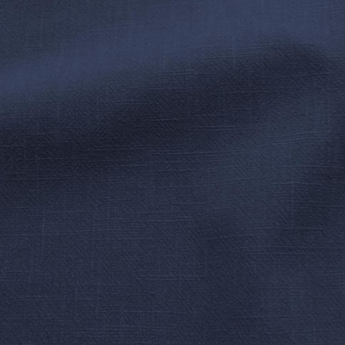 Perla Ink Blue - Linen Cotton fabric for curtains