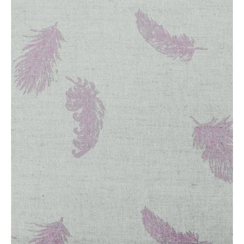 Feathers Powder Rose - Curtain fabric with dusty pink feathers print