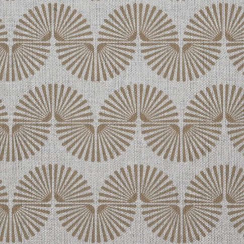 Ofira Sand - Curtain fabric with Brown abstract print