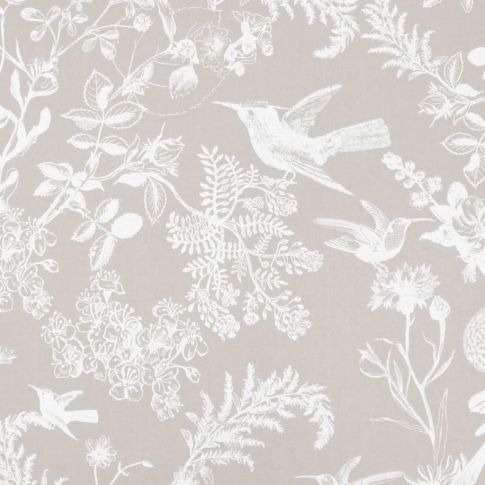 Marianne SandWind - Curtain fabric with Dusty Cream botanical print