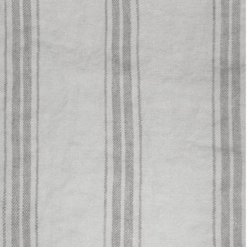 Sari White Dove - Striped Linen fabric, grey stripes