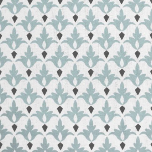 Fiona Shadow Blue - curtain fabric with Light Blue abstract print