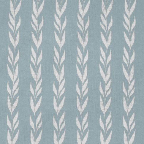 Helle-INV Shadow Blue - curtain fabric with Light Blue striped print