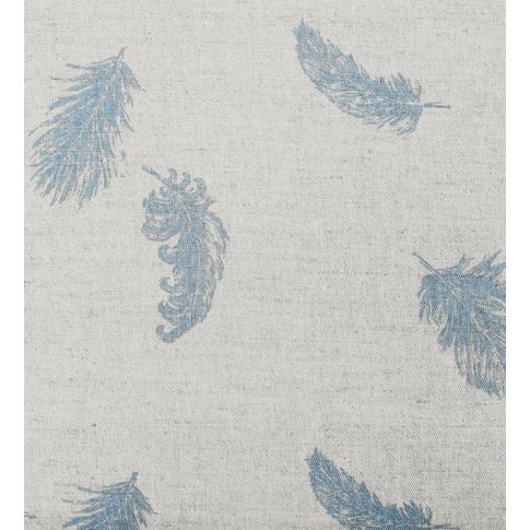Feathers Sky - Curtain fabric with light blue print