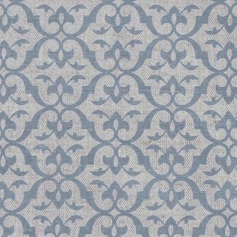 Brita Sky - Curtain fabric printed with Light Blue