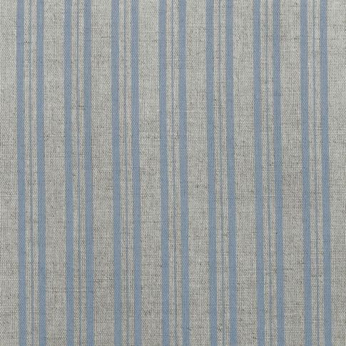 Olga Sky - Curtain fabric with Light Blue stripes