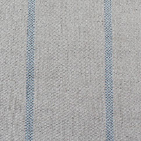 Ronja Sky - Natural fabric with light blue stripes