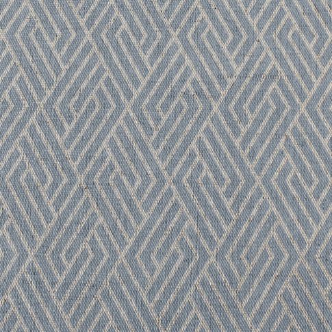 Vera Sky - Natural curtain fabric, Light Blue contemporary print