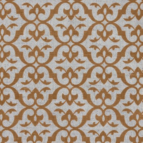 Brita Tangerine - Curtain fabric printed with Orange
