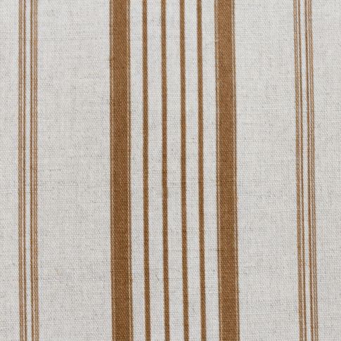 Freja Tangerine - Curtain fabric with Orange stripes