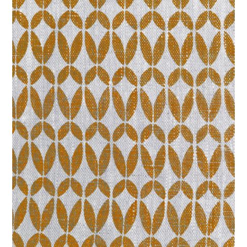 Siru Tangerine - Natural curtain fabric, Orange contemporary print
