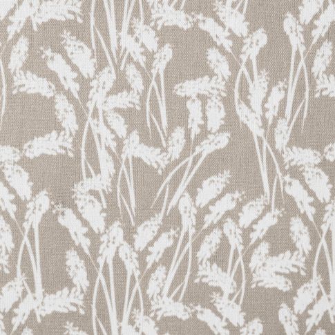 Brithe-INV Taupe- Curtain fabric with Light Brown botanical print