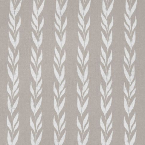 Helle-INV Taupe - curtain fabric with Beige striped print