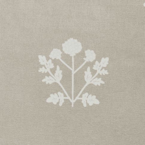 Pernille-INV Taupe - Curtain fabric with Light Brown botanical print