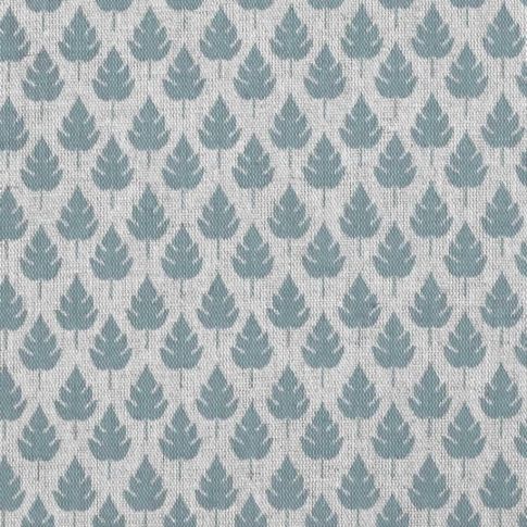 Kira-INV True Blue- Curtain fabric with Light Blue botanical print