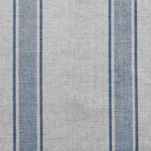 Bella True Blue - Curtain fabric with Blue stripes