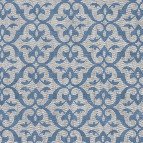 Brita True Blue - Curtain fabric printed with Blue