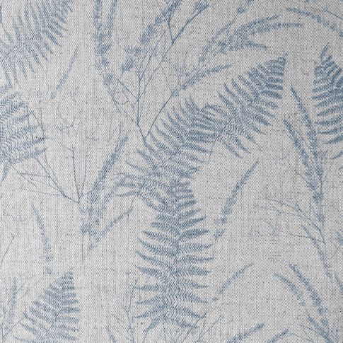 Fernia True Blue - Fabric for curtains with Blue pattern