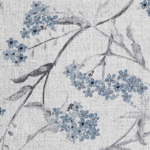 Mimi True Blue - Natural fabric with blue print
