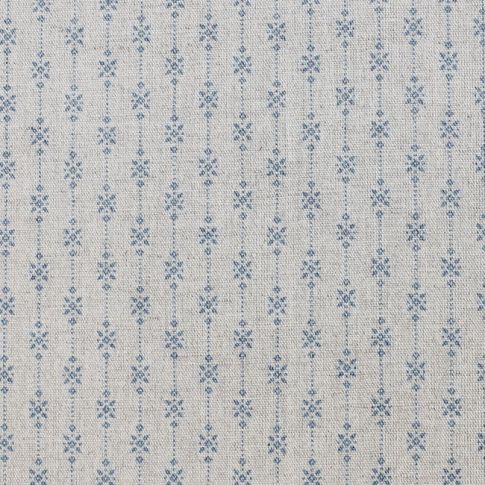 Nikolet True Blue - Curtain fabric, classic Blue pattern