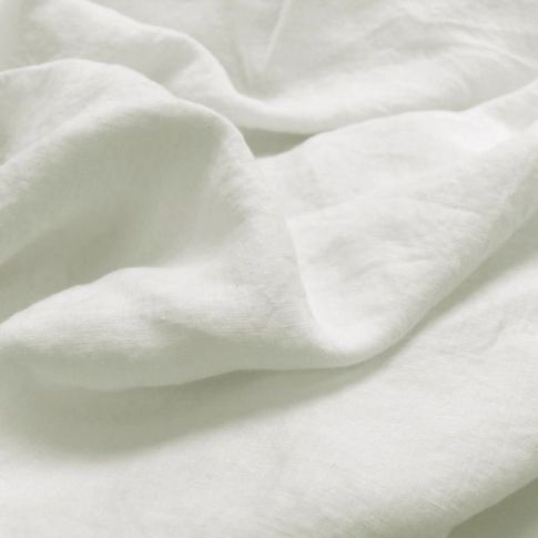 Ulrike Off White, stonewashed linen cotton mix fabric