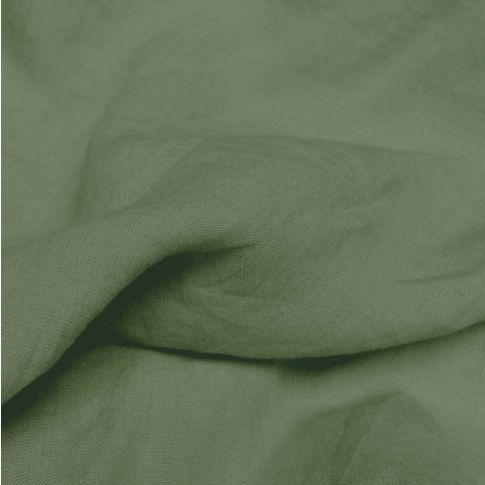 Ulrike Sage, Green stonewashed linen cotton mix fabric