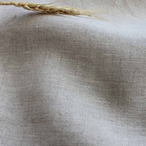 Vilma Oatmeal 300cm - Light Natural wide linen fabric