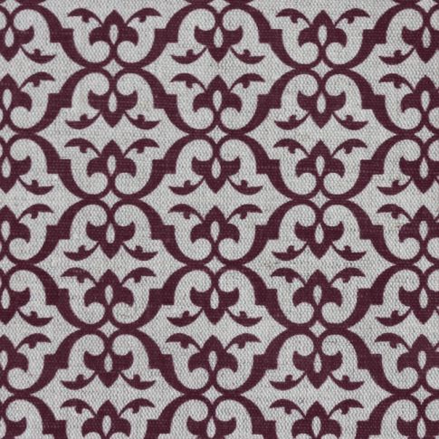 Brita Wine - Curtain fabric printed with Wine Red
