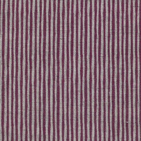 Laila Wine - Curtain fabric with Dark Red stripes