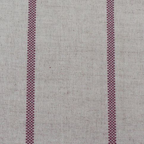 Ronja Wine - Curtain fabric with Red stripes