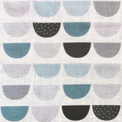 Zippo Blue - White Linen fabric, Blue pattern - Kids print!
