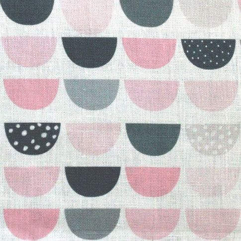Zippo Pink - White Linen fabric, Pink pattern - Kids print!