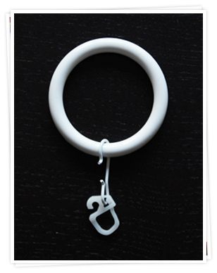Hanging - Curtain ring and hook for pencil pleat curtains Ada & Ina