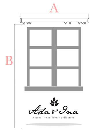 How to measure curtains for a curtain track - Ada & Ina
